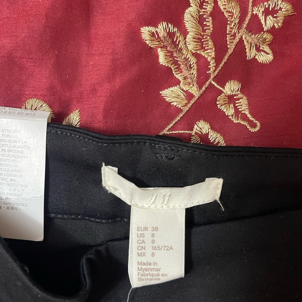 H&M Black Slacks - Classic Straight Ankle Pants